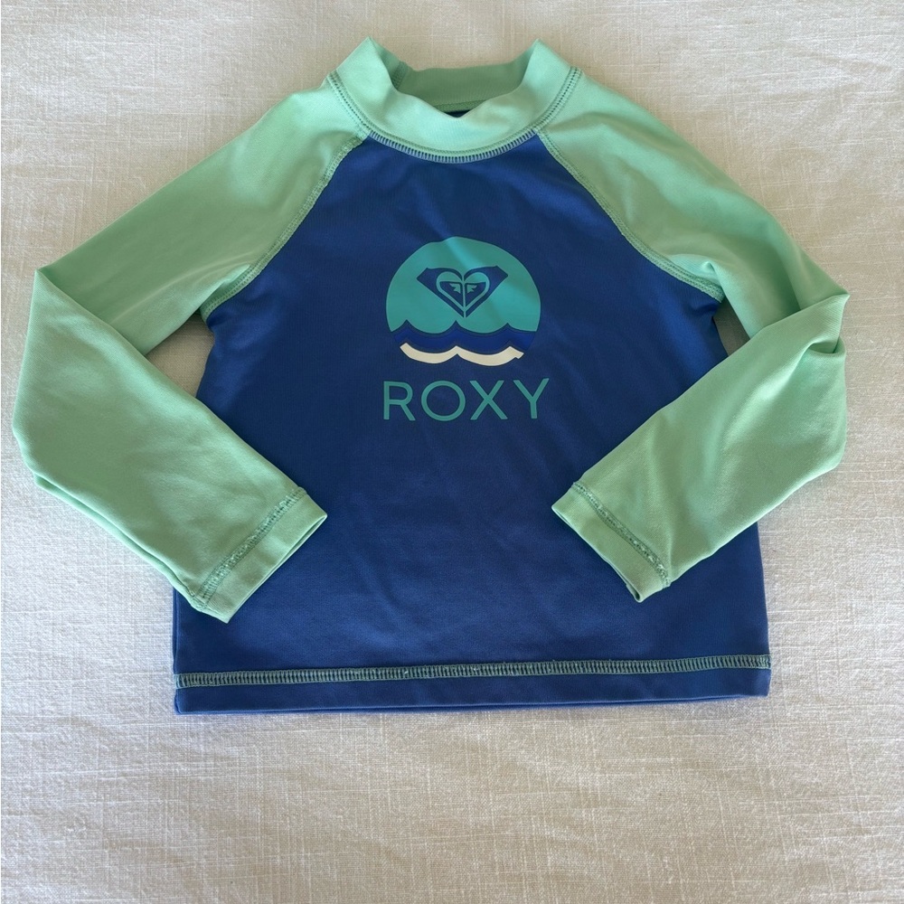 Roxy toddler 2 long sleeve swim top rash guard shirt